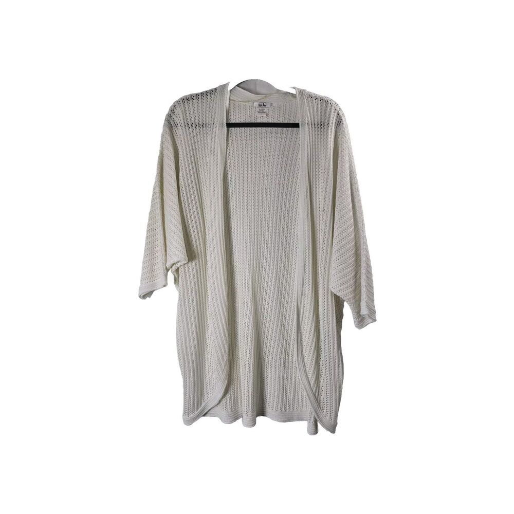 Womens Size Large White Knit Dolman Sleeve Fairy Made in USA Sweater